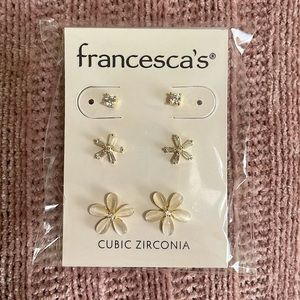 Floral Stud Earrings - NEVER WORN
